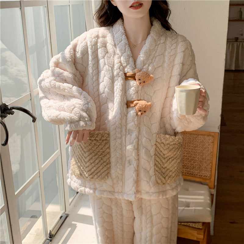 Layrix Cozy Luxe Plush Hooded Night Robe