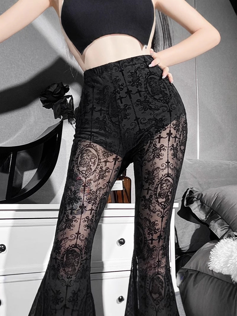 Layrix Midnight Lace Flare Pants