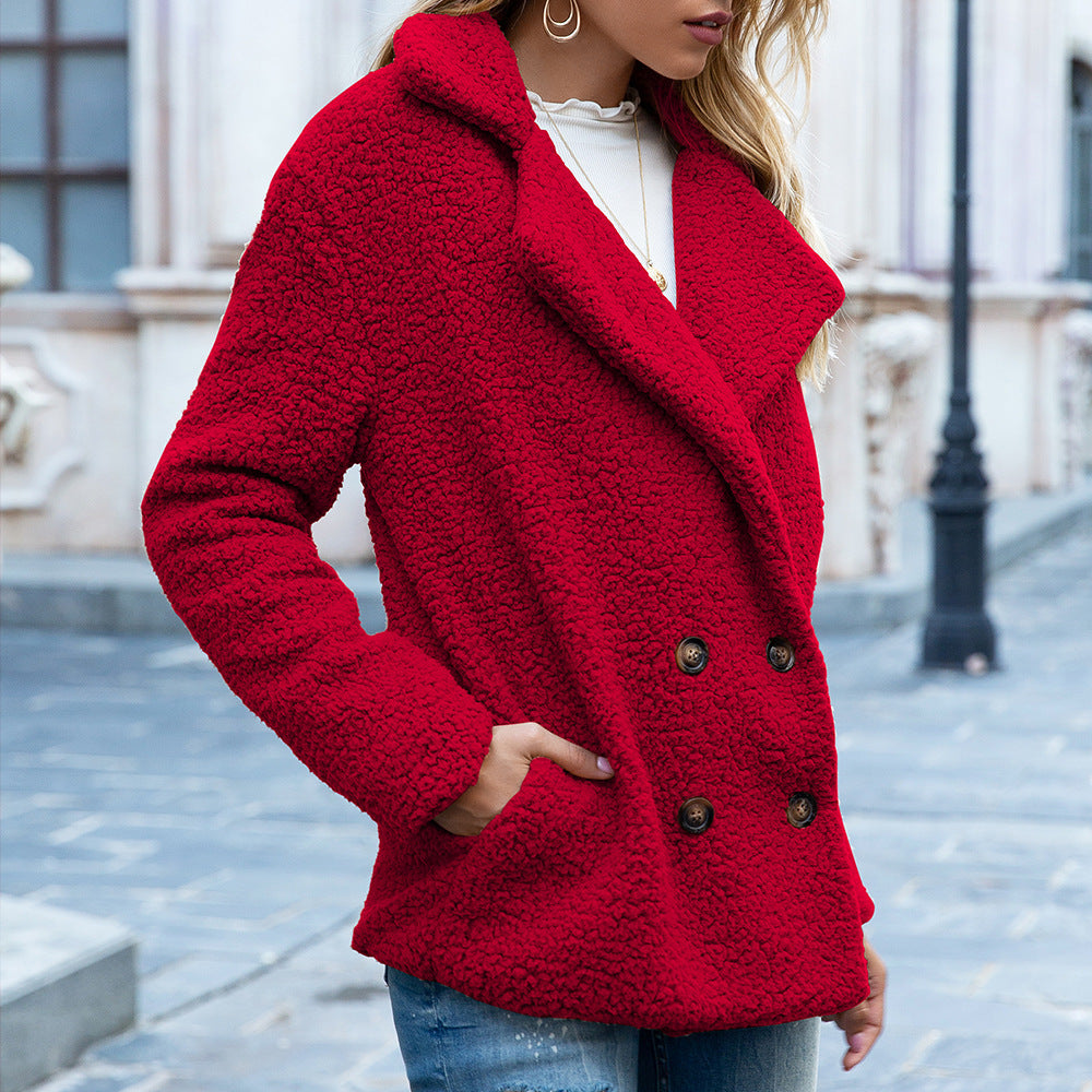 Layrix Luxe Buttoned Teddy Coat