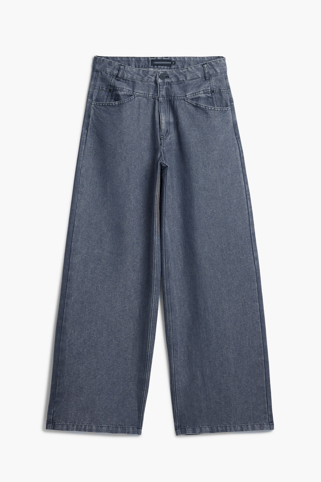 Layrix Silver Wide Leg Tailored Denim