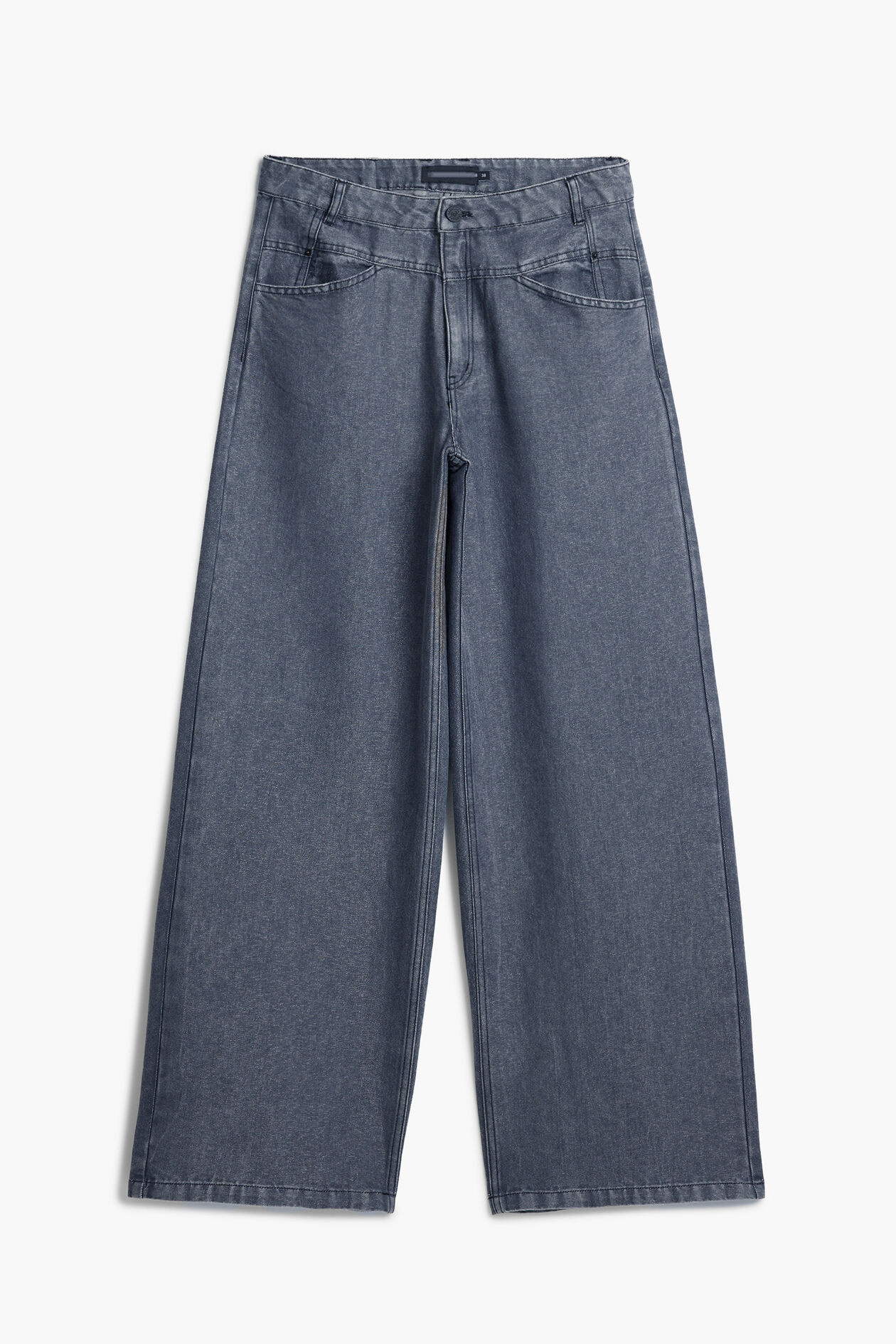 Layrix Silver Wide Leg Tailored Denim