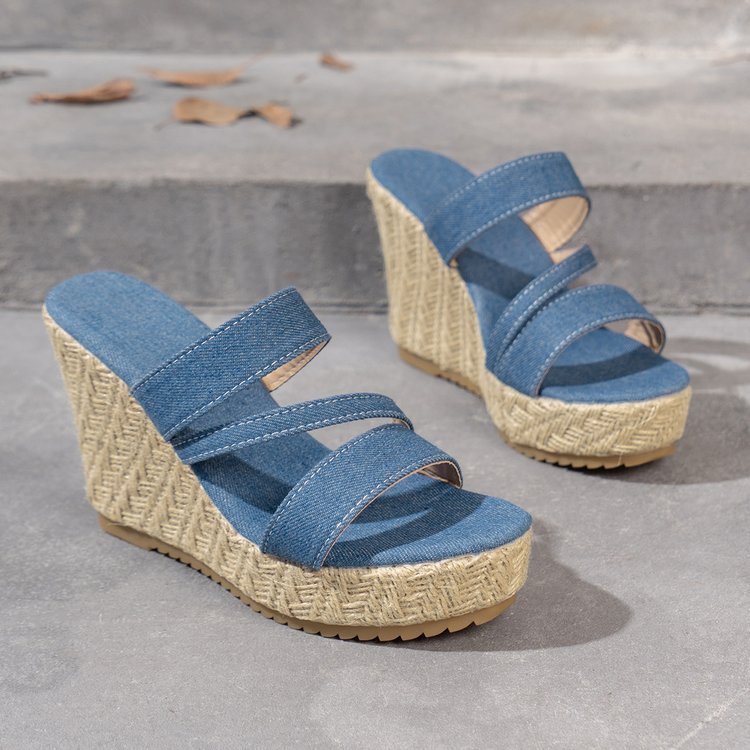 Layrix Riviera Denim Wedge Sandal