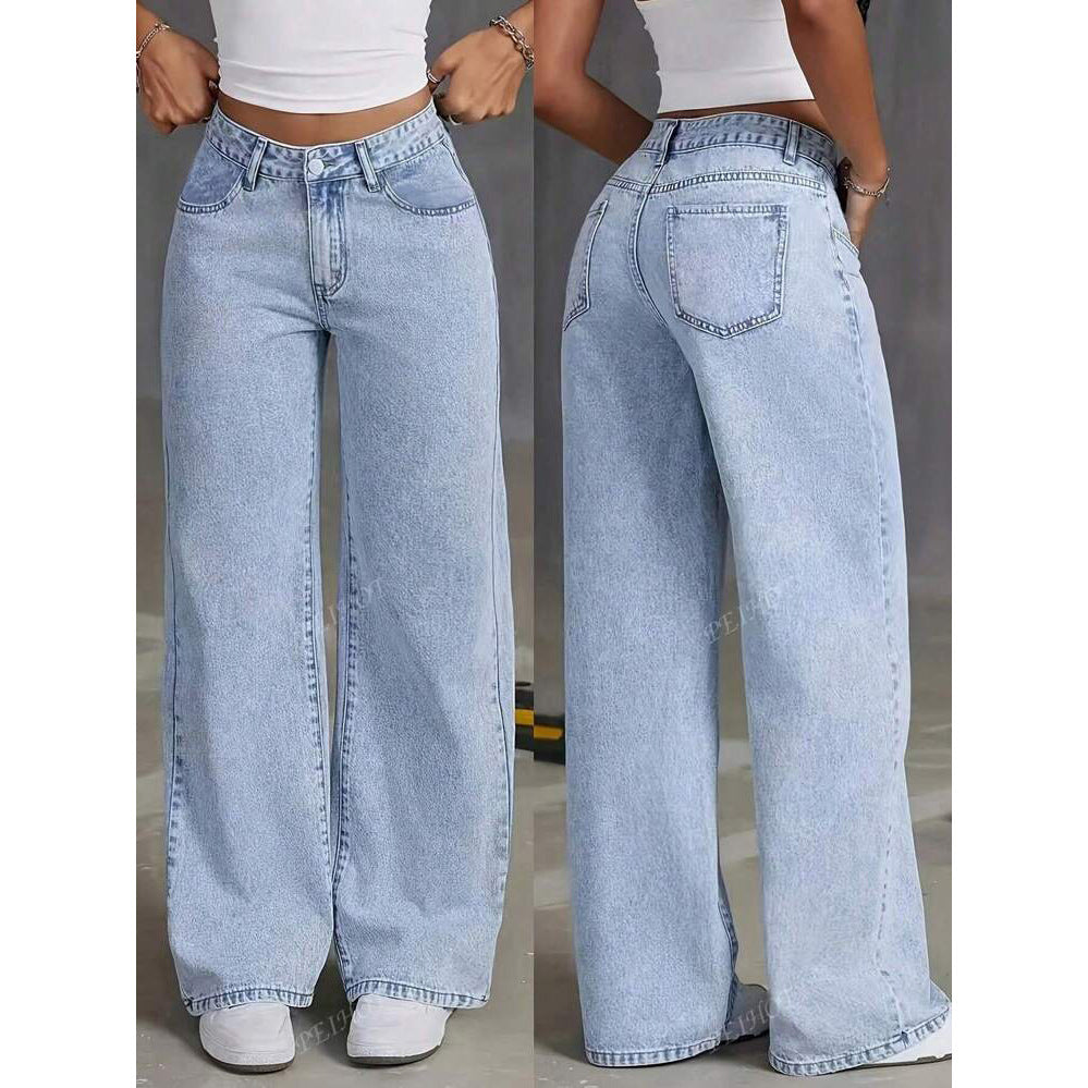 Layrix High Rise Wide Leg Denim Jeans