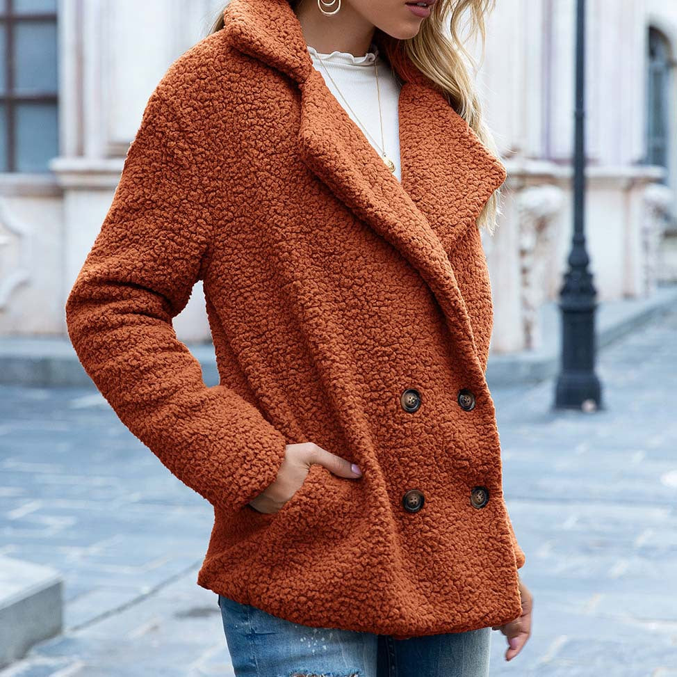 Layrix Luxe Buttoned Teddy Coat