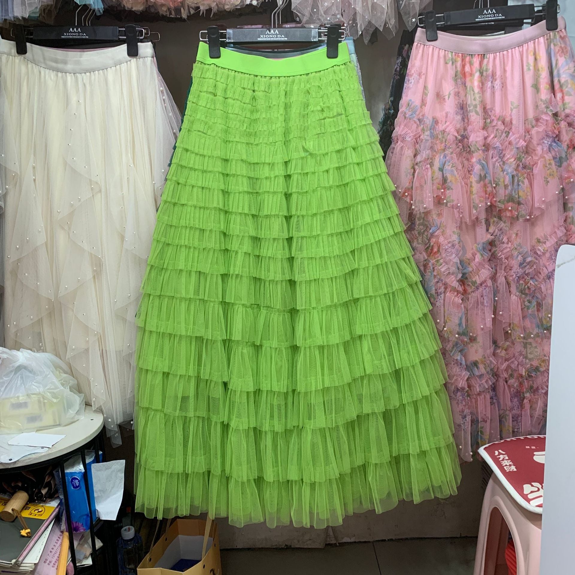Layrix Grace Tiered Ruffle Maxi Skirt