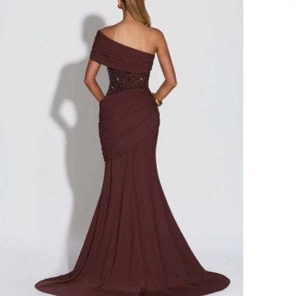Layrix Regal One Shoulder Mermaid Gown