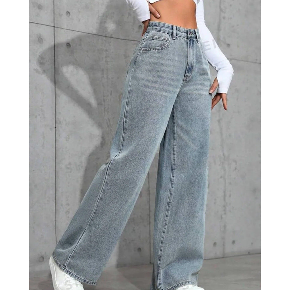 Layrix High Rise Wide Leg Denim Jeans