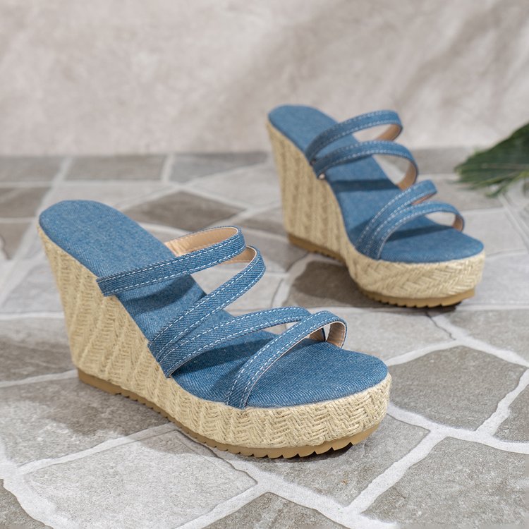 Layrix Riviera Denim Wedge Sandal
