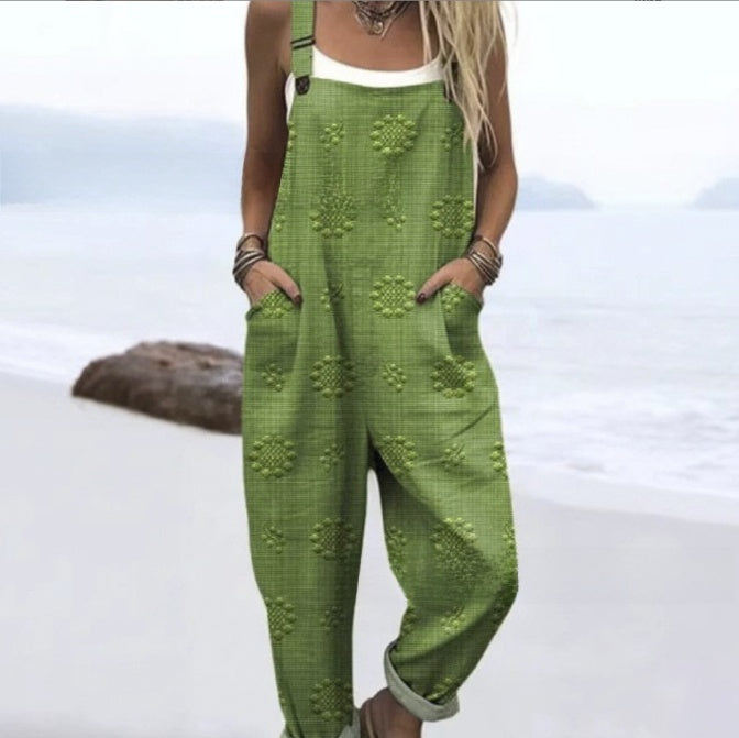 Layrix Relaxed Boho Wide Leg Overalls