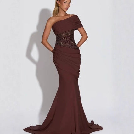 Layrix Regal One Shoulder Mermaid Gown
