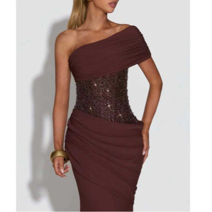 Layrix Regal One Shoulder Mermaid Gown