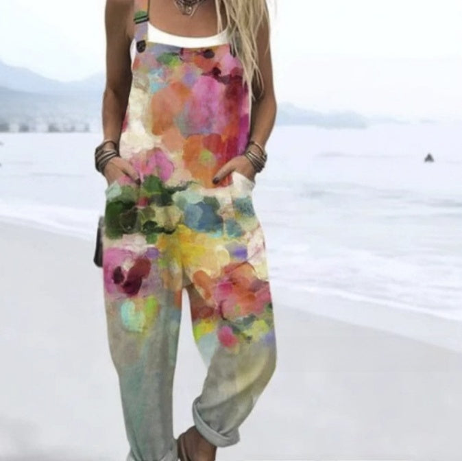 Layrix Relaxed Boho Wide Leg Overalls