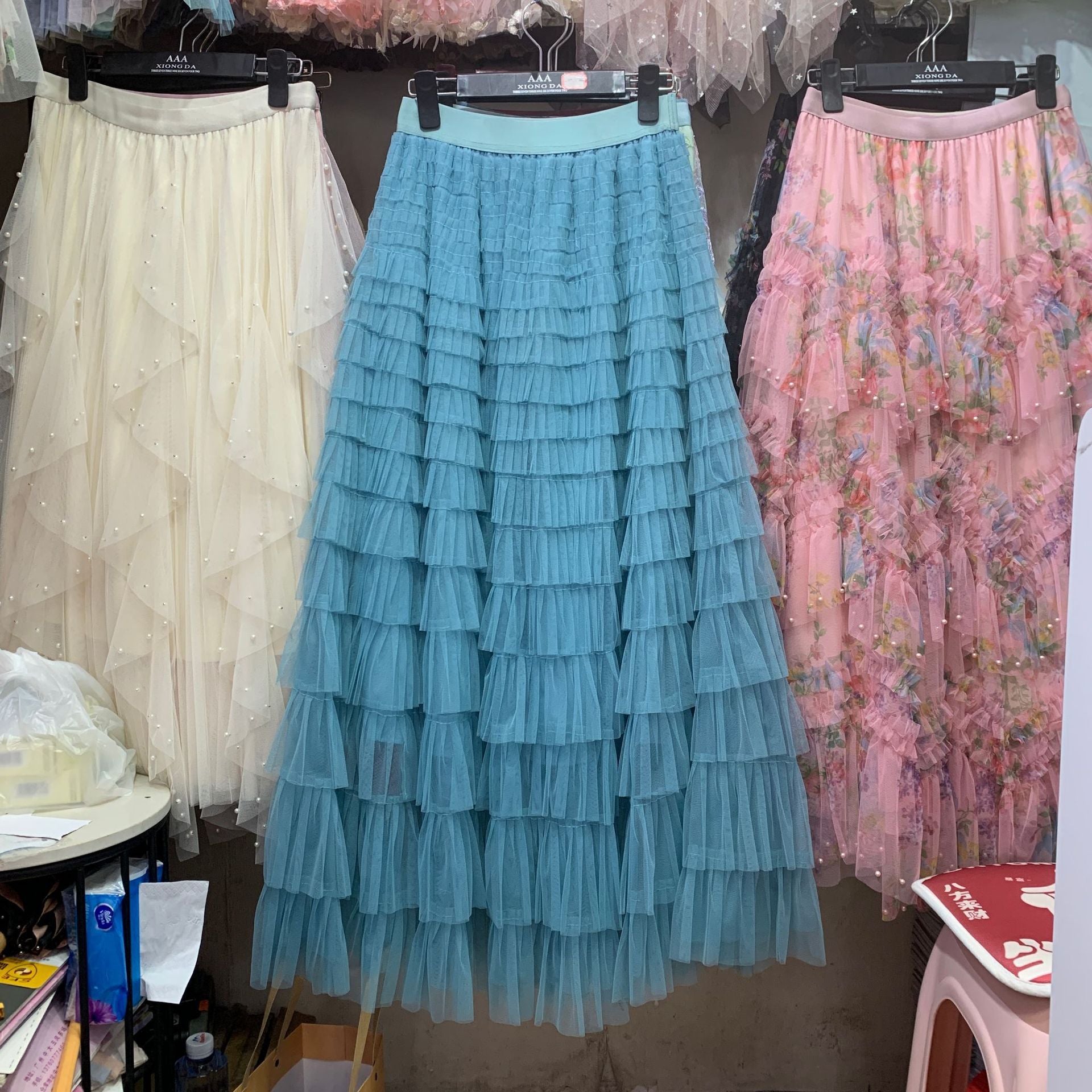 Layrix Grace Tiered Ruffle Maxi Skirt
