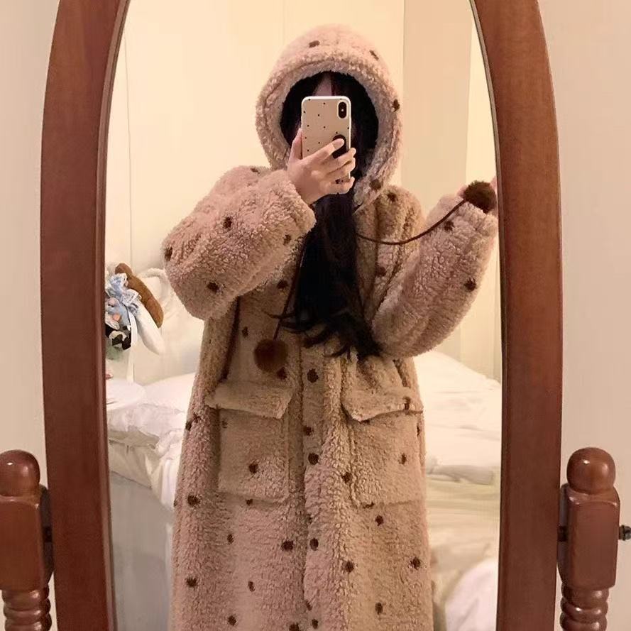 Layrix Cozy Luxe Plush Hooded Night Robe