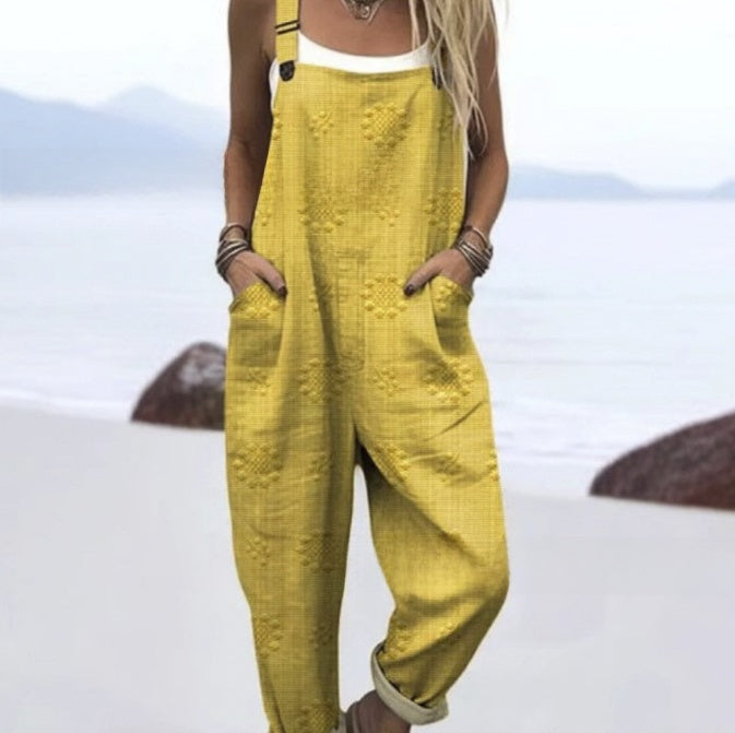 Layrix Relaxed Boho Wide Leg Overalls