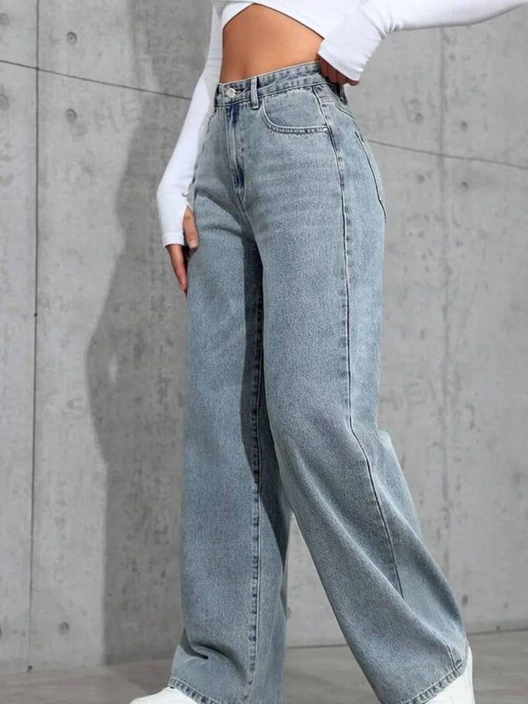 Layrix High Rise Wide Leg Denim Jeans