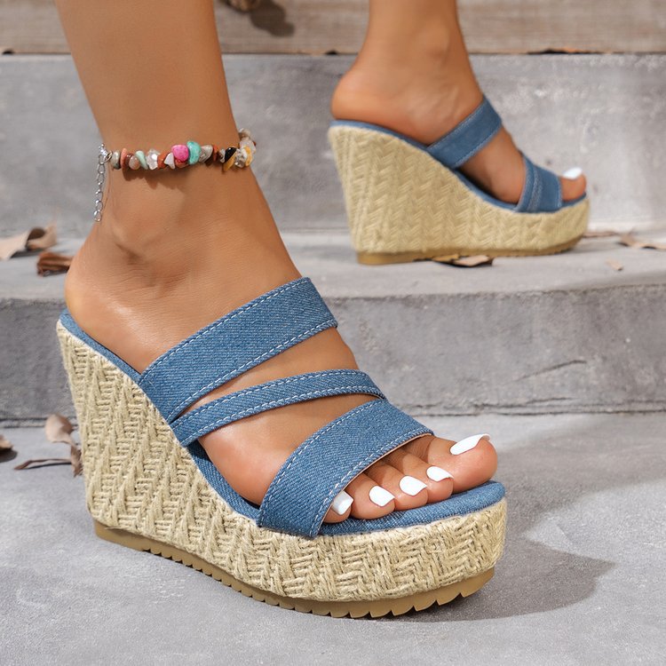 Layrix Riviera Denim Wedge Sandal