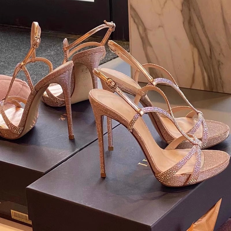 Layrix Celeste Crystal Stiletto Sandal