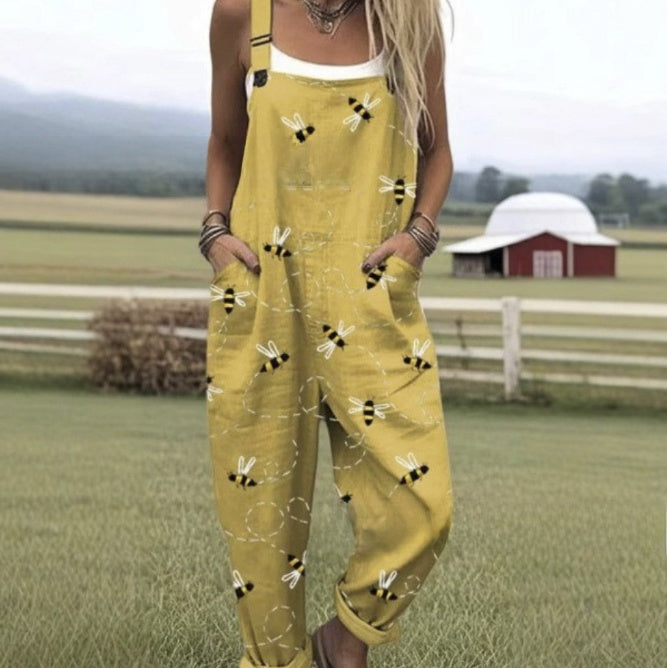 Layrix Relaxed Boho Wide Leg Overalls