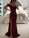 Layrix Velvet Glow Sequin Evening Dress
