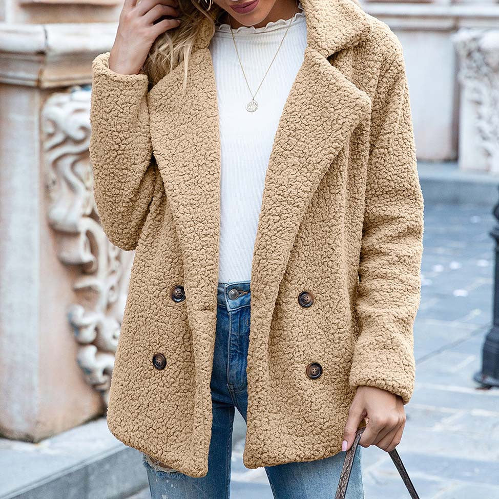 Layrix Luxe Buttoned Teddy Coat