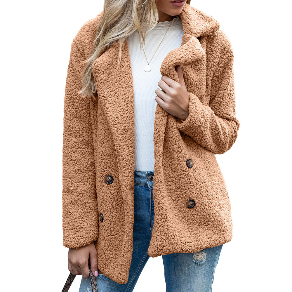 Layrix Luxe Buttoned Teddy Coat