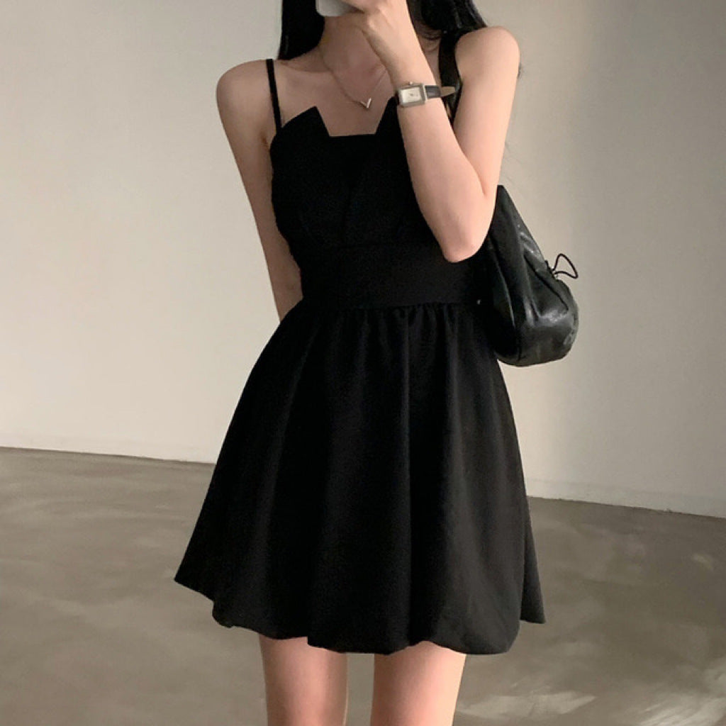 Layrix Soft Muse Back Tie Mini Dress