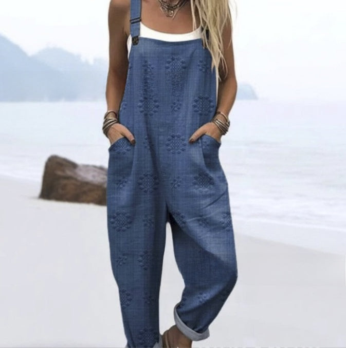 Layrix Relaxed Boho Wide Leg Overalls